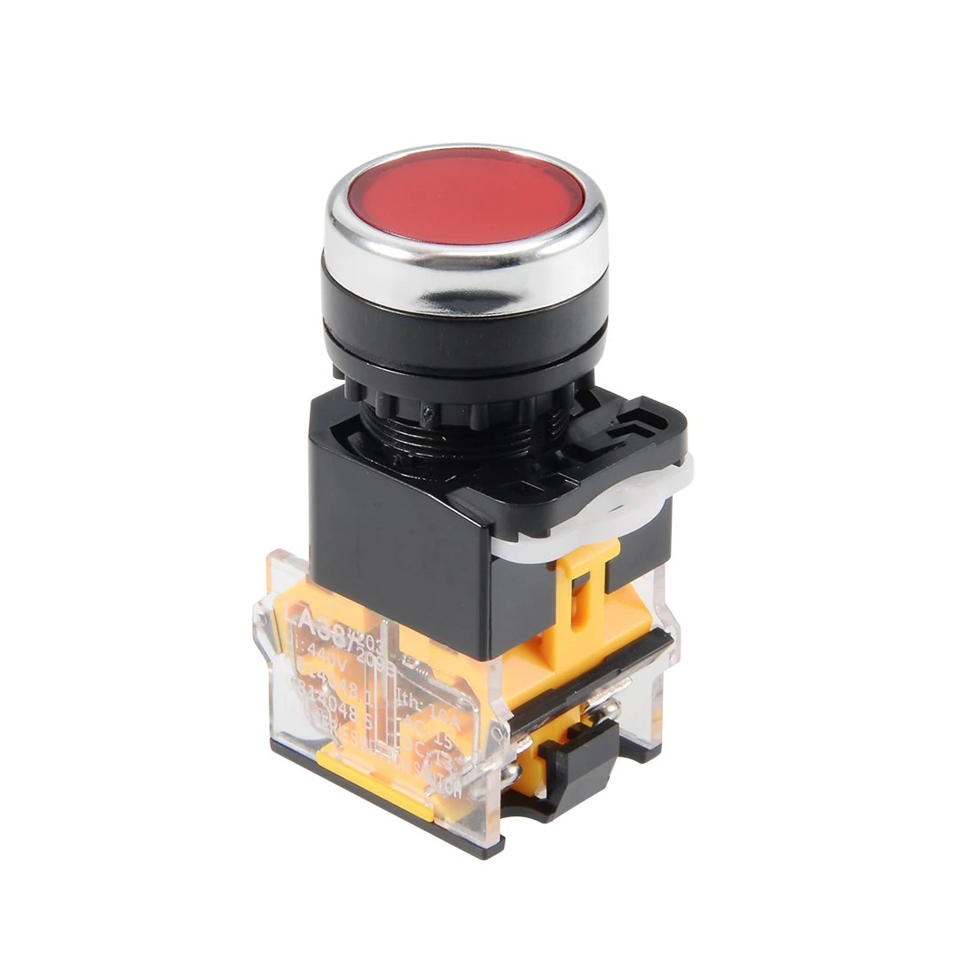 

uxcell 1-2pcs Push Button Switch 22mm panel cutout diameter Latching/Momentary Emergency Stop Red/Green Round Button 1NO 1NC