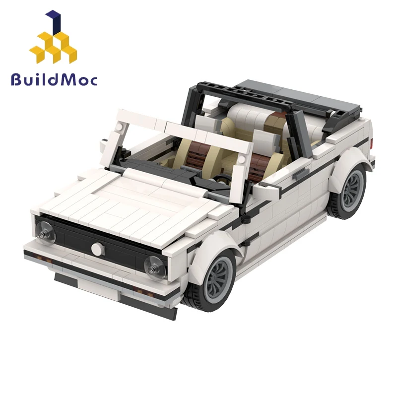 BuildMoc технический креативный мини-гольф Кабриолет Спорт Зеленый Серый Белый