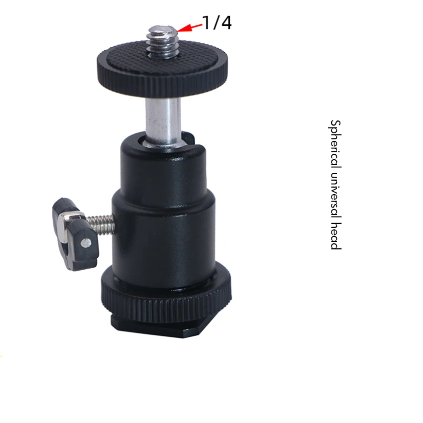 Tripod Mount Adapter, Camera Screw Adapter Hot Shoe to 1/4 Adapter Ball Head Ring Light Adapter Hot Shoe Mount Holder for Cameras, Microphone, Video Monitor