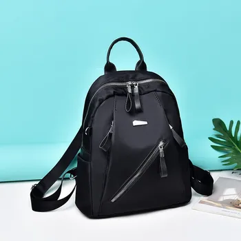 

New High Quality bagpack Fashion Women's Outdoor Simple Zipper Contrast Color Backpack Travel Bag mochila feminina bolsa