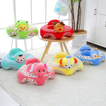 

Baby Sofa Seat Cover Anti-fall Infant Plush Chair Learning To Sit Cradle Sofa Chair Infant Toddler Nest Puff With Filling