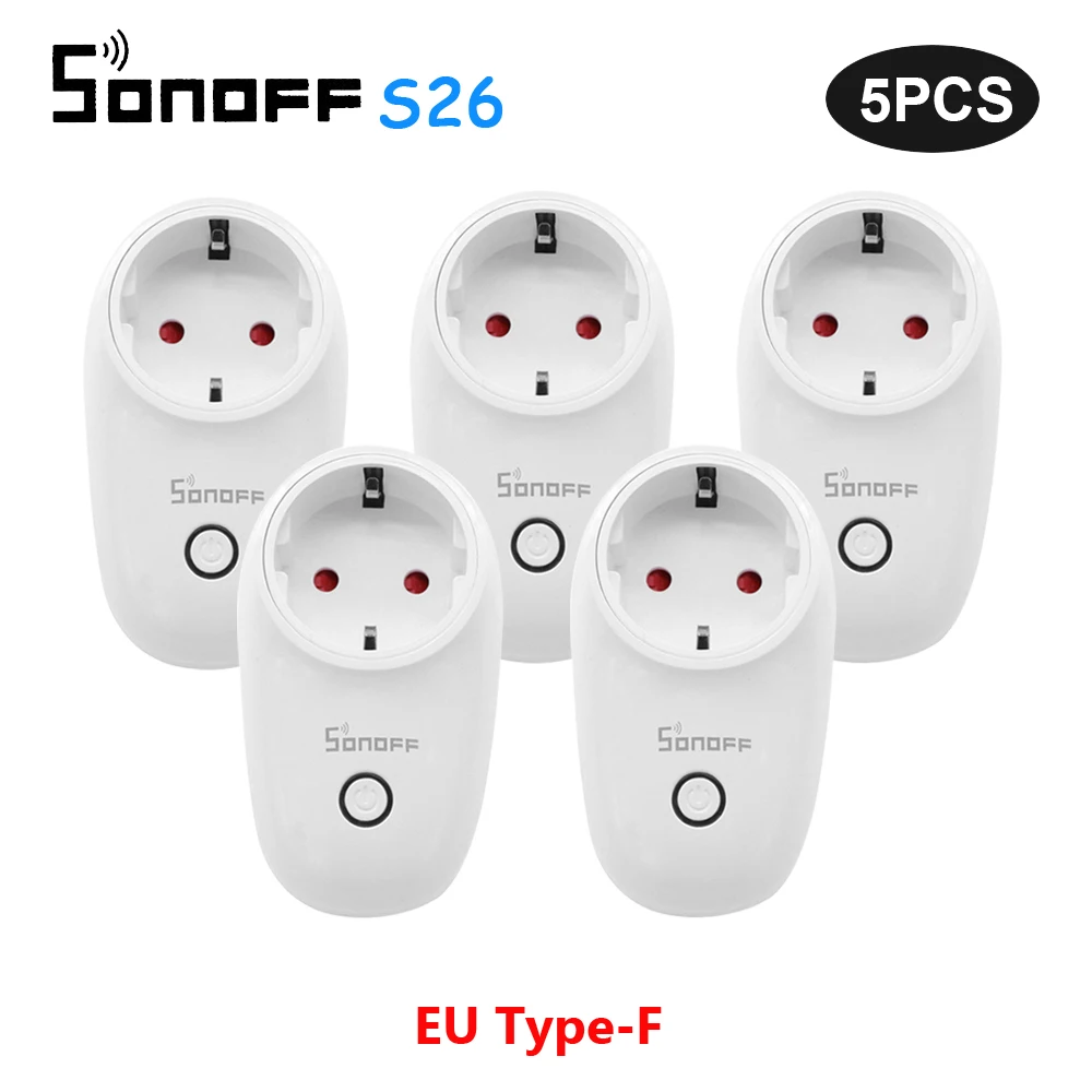 Умная Беспроводная розетка SONOFF S26 ITEAD с Wi Fi зарядный адаптер дистанционным