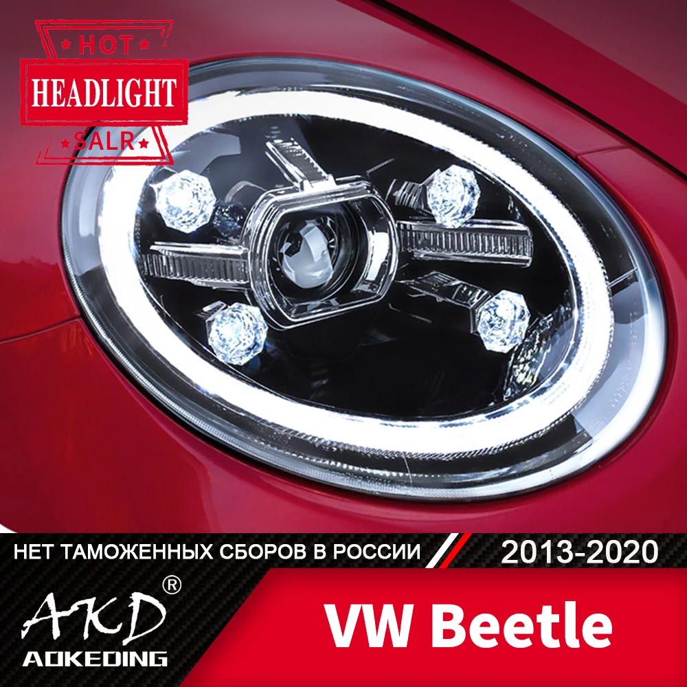 Head Lamp For Car VW Beetle 2013-2020 new beetle Headlights Fog Lights Day Running Light DRL H7 LED Bi Xenon Bulb Car Accessory