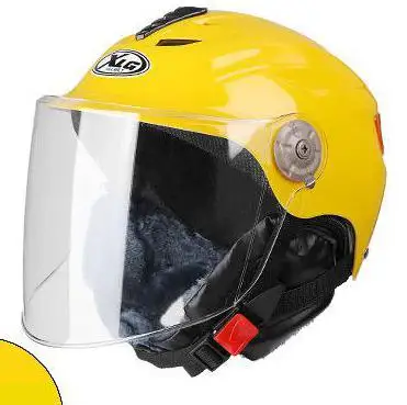 BAFIRE Electric Motorcycle Helmet Half Face ABS Motorbike Helmet Safety Double Lens Helmet Moto Casque for Women/Men Casco Moto - Цвет: Цвет: желтый