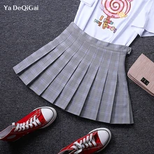 Новинка; Летняя женская плиссированная юбка в стиле ретро; элегантная плиссированная юбка в Корейском стиле с высокой талией; для соревнований; для маленьких девочек; для отдыха