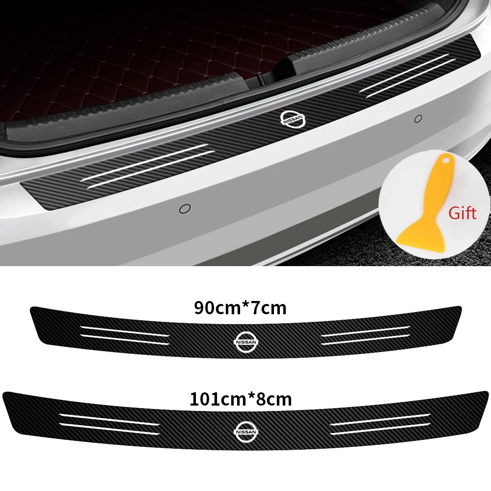 

Auto Rear Bumper Trunk Guard Carbon Fiber Protector Sticker for Nissan Nismo Tiida Qashqai Leaf Teana Juke X-trail Micra Sentra
