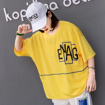 

Punk Brief Cotton Top Tees Korean Fashion Style LadiesShirts Womens Vintage Printed Tshirts Casual Tshirt Plus Size LT043S50