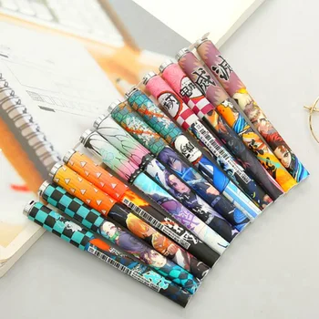 

12 Pcs Anime Demon Slayer Kimetsu No Yaiba Kamado Tanjirou Magnetic Neutral Rotating Gel Pen Kawaii Gel Pen Kids Stationery Gift