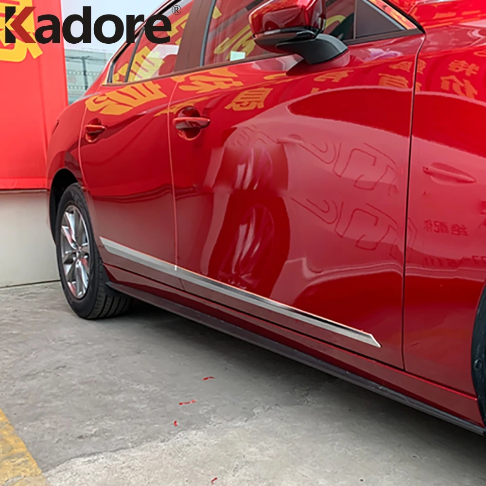 Для Mazda 3 M3 Axela 2019 2020 седан хромированный корпус боковой двери молдинг линия крышка