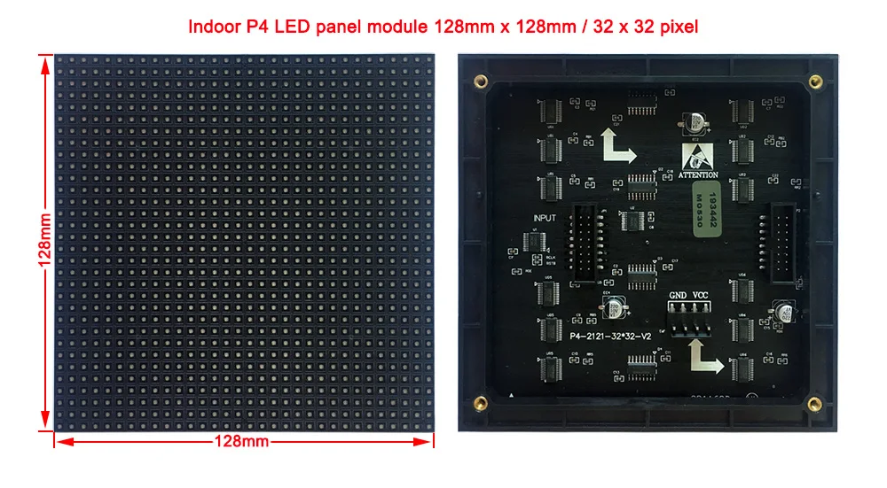 2017 Новый RGB P4 светодио дный отображает модуль, SMD 3 в 1 RGB P4 Крытый полноцветный светодио дный панели, 256 мм * 128 мм 64*32 точек
