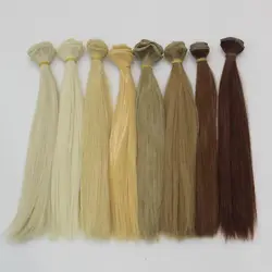 Perruques droites faites à la main pour poupées, accessoires pour cheveux, Bjd, DIY, 100 1/3, 25cm x 1/4 CM, 1 pièce 