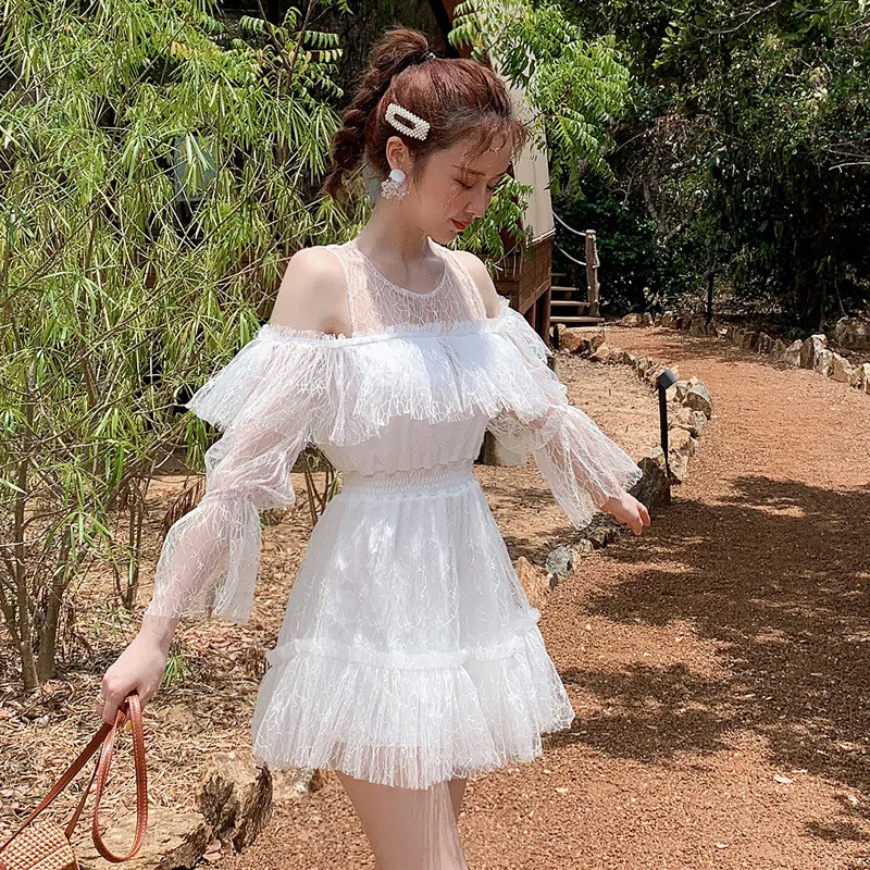 

2019 New Style Bathing Suit Fashion Sexy Slim Fit Slimming Split Skirt-Boxer Two-Piece Bathing Suit 9121
