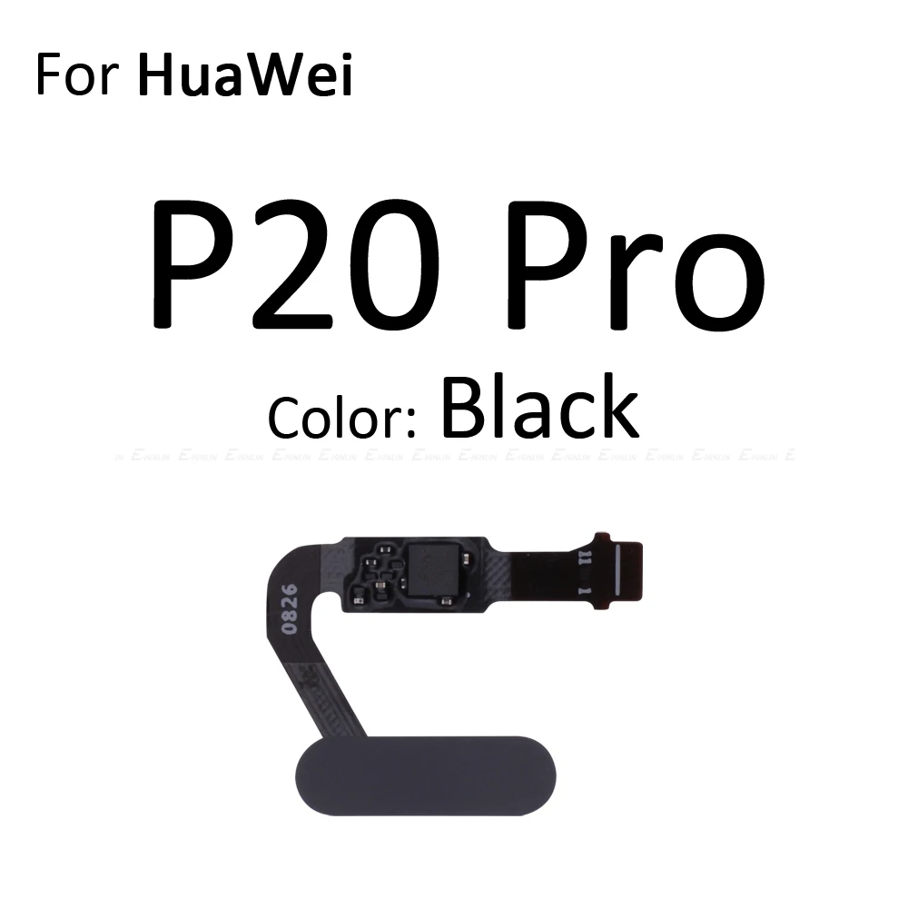 Сканер отпечатков пальцев разъем для Huawei P30 20 Pro P10 Lite сенсорный сенсор ID Главная Кнопка возврата ключ подключения гибкий кабель - Цвет: For P20 Pro Black