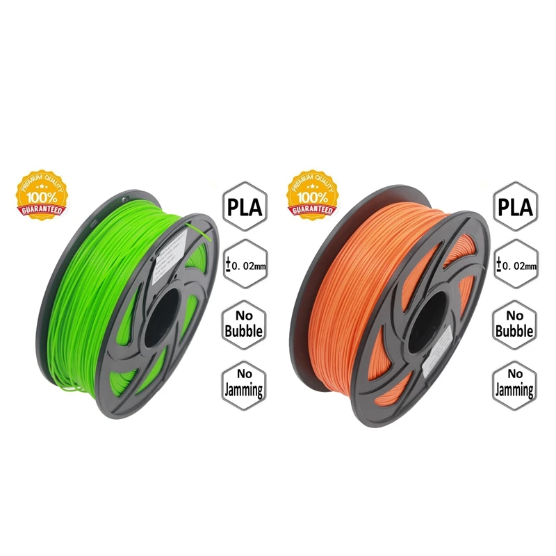 

2 Pcs Pla Filament 3D Printer Material Pla Filament 1.75Mm Diameter Printing Material Supply 3D Printers 1Kg(2.2Lb)/ Spool(Orang