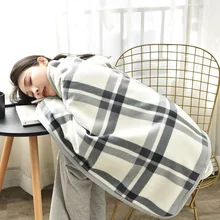 

Soft Warm Office Multi-use Siesta For Lunch Break Shawl Portable Flannel Blanket for Winter Warm Sofa Cover Blanket