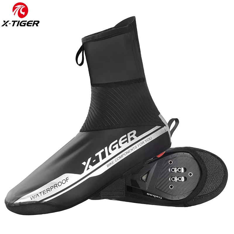 Online X TIGER Impermeabile Riflettente Copertura Scarpa da Ciclismo Inverno Bike Ciclismo Copriscarpe Coperture Antivento Mountain Bicycle Coperture