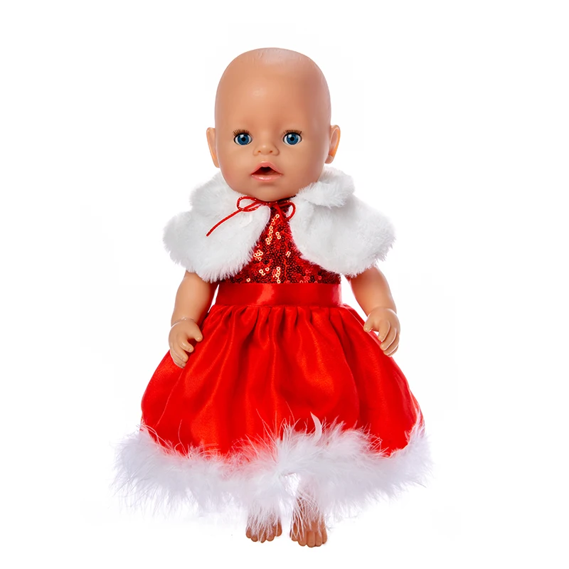 

Fit 18 inch 43cm Doll Clothes Accessories Born New Baby Santa Claus Christmas Clothes Halloween Suits For Baby Birthday Gift