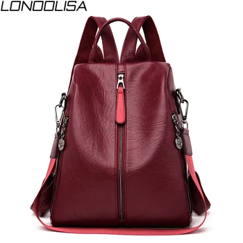 

New Women Luxury Soft Leather Backpack Anti-theft School Bag for Teenage Girls High Quality Ladies Travel Backpack Mochila Mujer