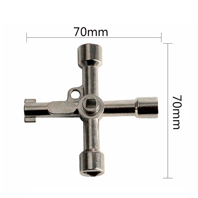 Multifunction 4 Ways Universal Wrench Key Plumber Keys For Gas Electric Meter Cabinets Bleed Radiators