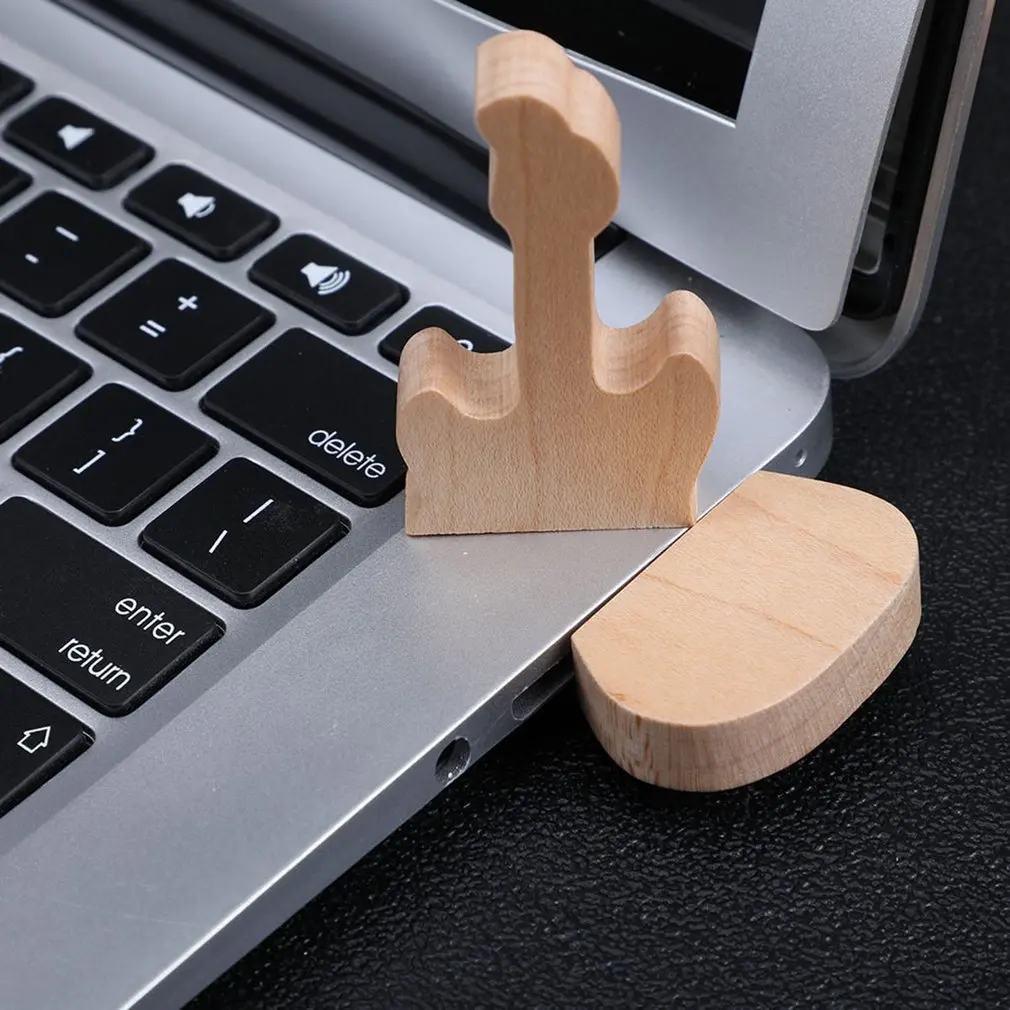 Креативный клен флэш-накопитель из дерева в форме гитары USB ручка привода Мини Портативный внешний накопитель памяти для ноутбуков PC notebook
