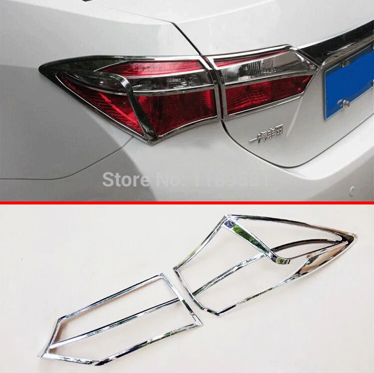 Для Toyota Corolla 2014 2015 2016 ABS хромированный задний фонарь задняя рамка крышка лампы