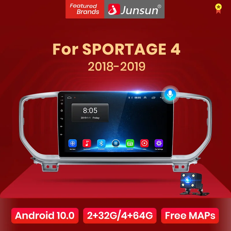 Автомагнитола Junsun V1 для KIA мультимедийный стерео видеопроигрыватель на Android 10 0 с