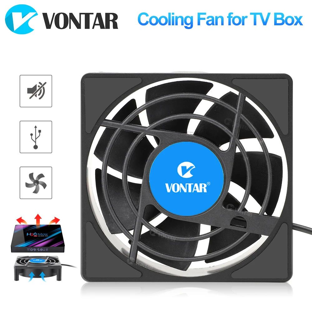 Vontar-Ventilador de refrigeración C1 para Android TV Box, refrigerador silencioso e inalámbrico, radiador USB, mini ventilador DC, 5V, 80x80x25mm