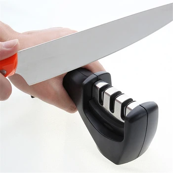 

3 Stages Knife Sharpener Professional Tool Kitchen Sharpening Knives Whetstone Ceramic Tungsten Iron Steel Grinder Fixed Angle