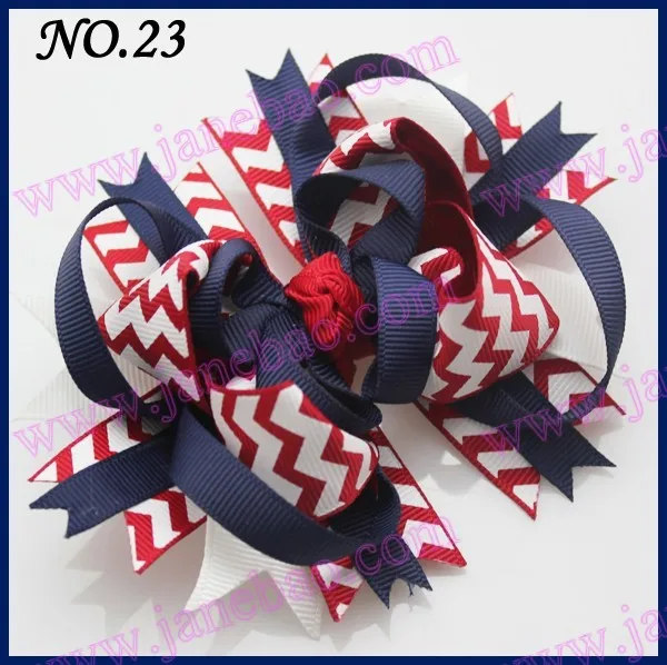 145 шт 4,5 ''шеврон волосы банты девушки банты из бутика фанки слоистых Hairbows бутик фанки лук