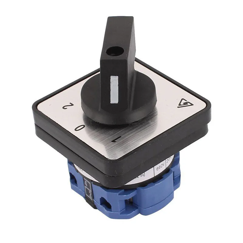 Кулачковый переключатель 3 Позиция 1 полюс 4 клеммы поворотный 660V 20A перекидной |
