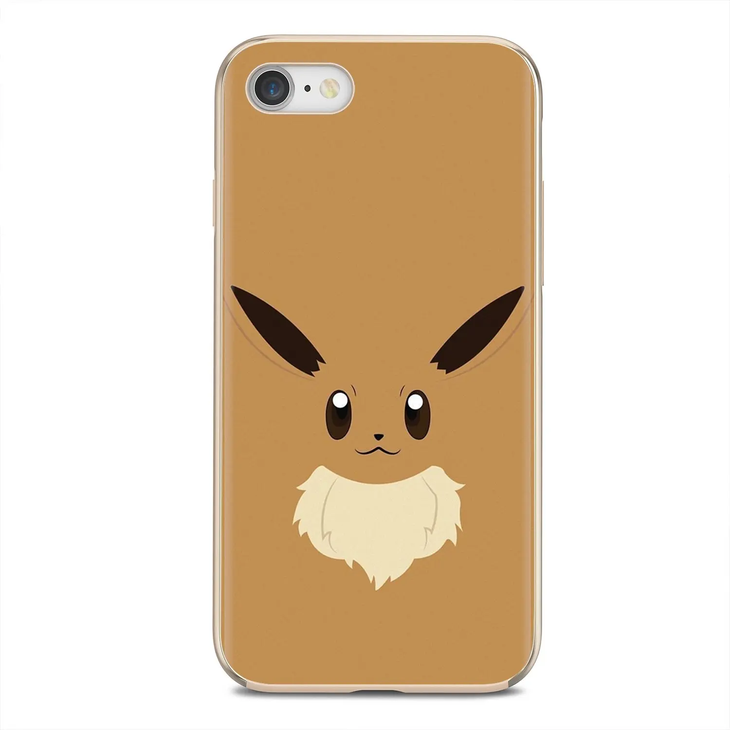 Силиконовый чехол для телефона желтый милый мультяшный аниме Eevee iPhone 11 Pro 4 4S 5 5S SE 5C