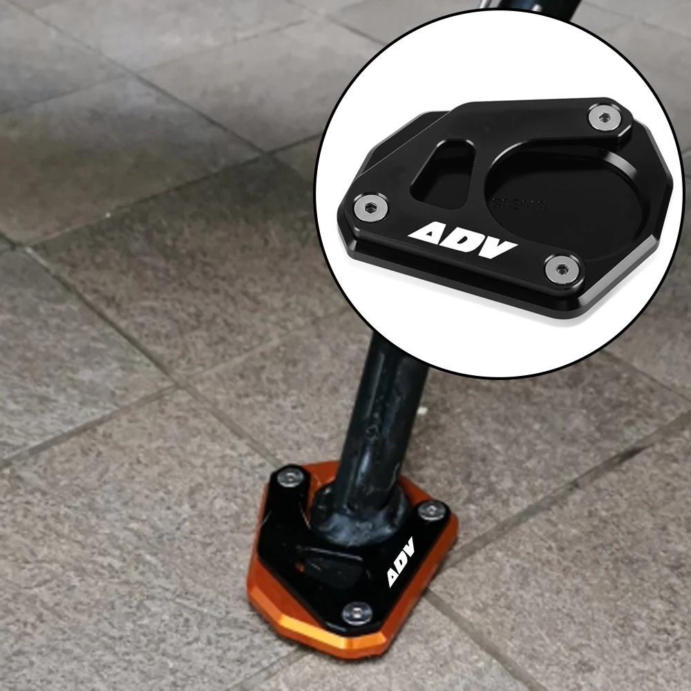 

For 390 ADVENTURE 390 ADVENTURE 390 ADV 2020 2021 Aluminum Kickstand Side Stand Enlarge Enlarger Pate Pad Motorcycle Accessories