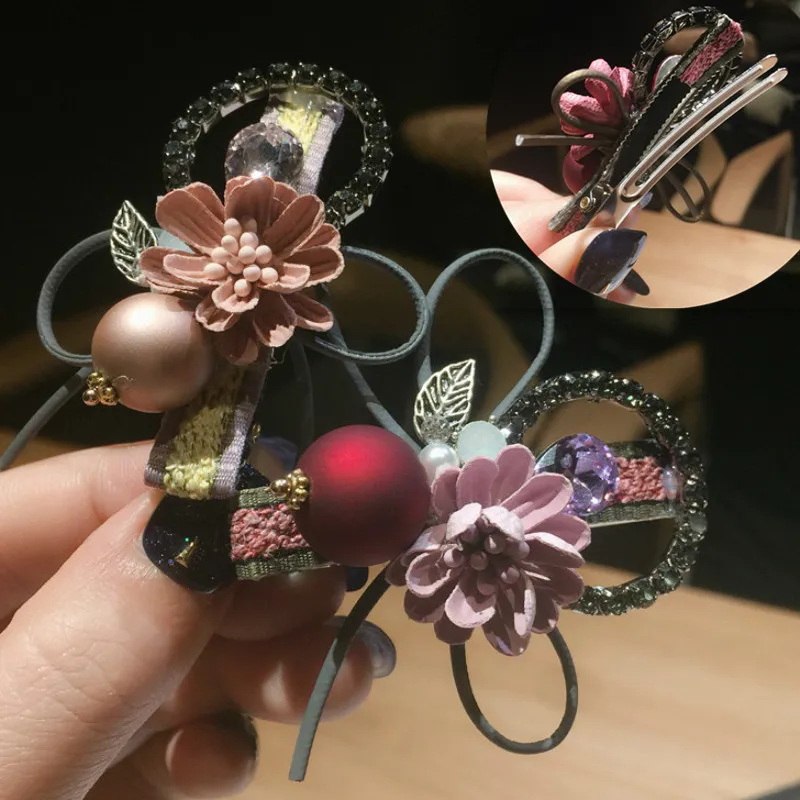 

Delicate Bow Vintage Hair Pins for Women Japanese Bangs Clip Simple Hairpin Accessories Headdress Korean Flower Side Clip Lady