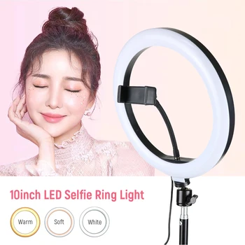 

Dimmable 10 inch 26cm LED Ring Light USB Ringlight For Phone Photography Lighting Fill Light Lamp For YouTube/Video/live/Tiktok
