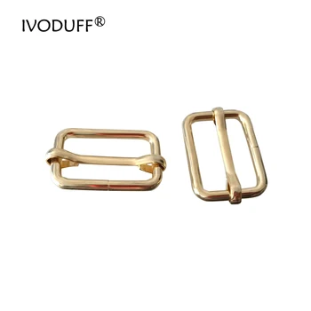 

Gold Color Slider Buckle For DIY Bags, Metal Heavy Duty Leather Bag Strap Belt