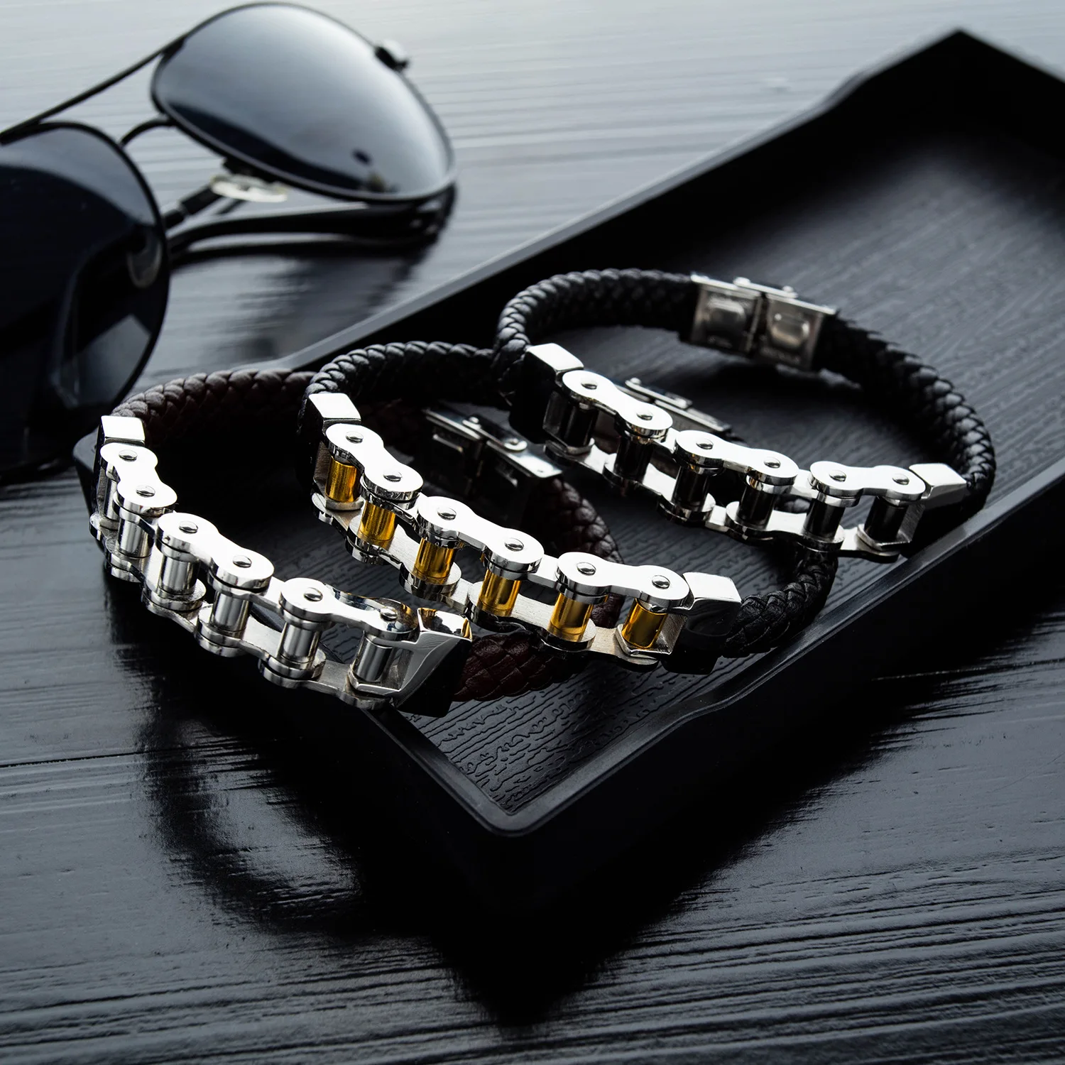 Hemiston кожаный веревочный плетеный браслет кожаный браслет для влюбленных из нержавеющей стали локомотив кожаный браслет с цепочкой