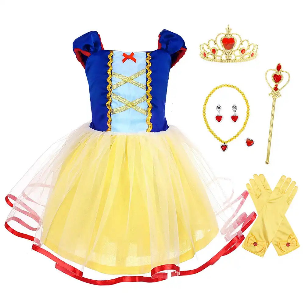 Amzbarley Ninas Disfraz Blancanieves Nino Vestido De La Princesa De Halloween Navidad Bola Para Fiesta De Cumpleanos Vestidos Corona Tutu Vestido Aliexpress
