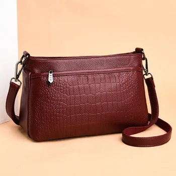 

WOMEN'S Leather Bags 2020 New Style Fashion Shoulder Bag Middle-aged Mom Shoulder Bag Women's Handbag