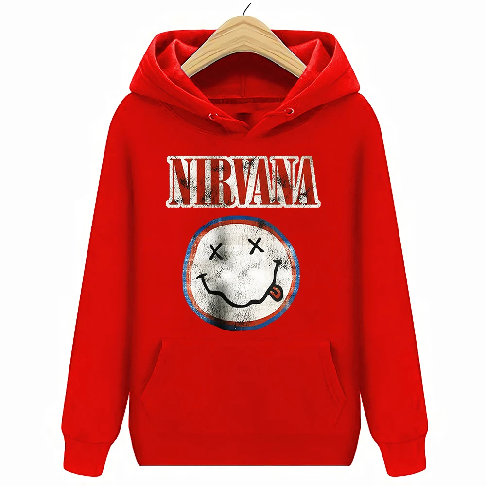 AMPLIFIED NIRVANA colors мужские темно-серые толстовки - Цвет: Красный