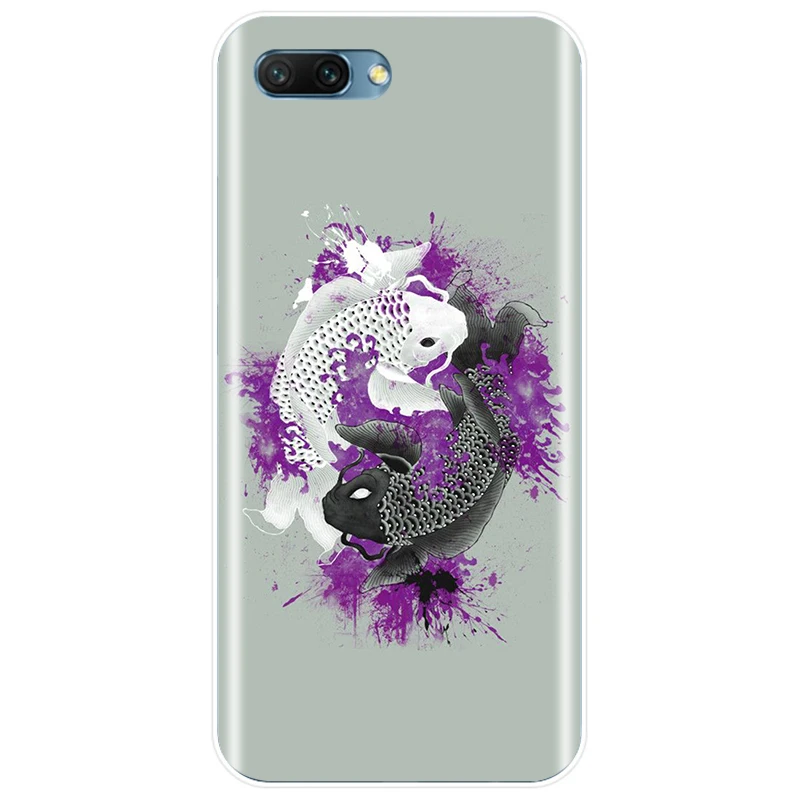 Чехол для телефона Yin Yang Koi Fish из мягкого силикона ТПУ Huawei Honor 8 8C 9 10 NOTE10 lite MATE 7 20