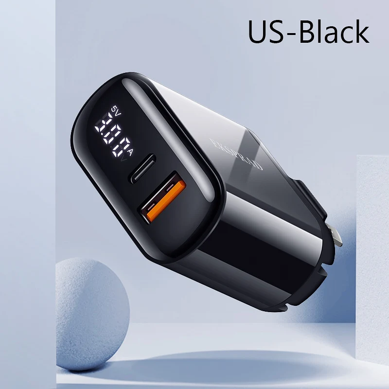 Eksprad Quick Charge 3,0 USB зарядное устройство светодиодный дисплей QC 3,0 PD Быстрая зарядка зарядное устройство для мобильного телефона для iPhone 11 11Pro X XR XS 6 7 8