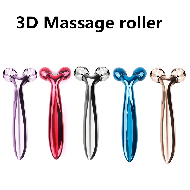 Rodillo masajeador 3D con forma de Y, herramienta de relajación para dar forma al cuerpo, cara delgada giratoria al 360, elimina arrugas, masaje Facial