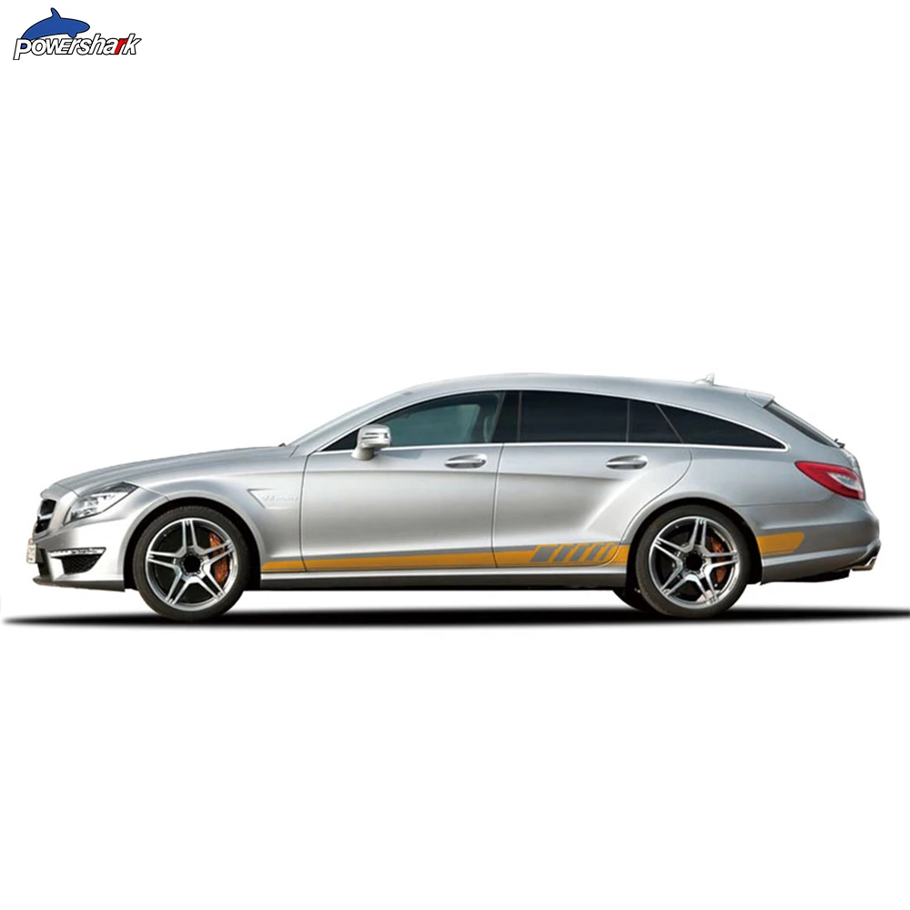 Наклейка на юбку для Mercedes Benz CLS Class C257 модель 1 боковые полоски дверь Аксессуары