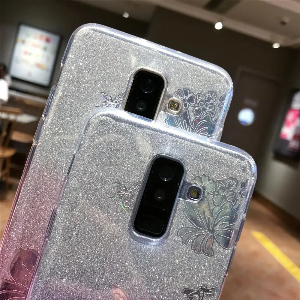 Градиент Buterfly Цветок Блестящий чехол для Meizu 15 M6T M6S M5S M5C M6 M5 Note M3 U20 U10 MX6 Pro 6 Чехол Мягкий ТПУ телефонные чехлы