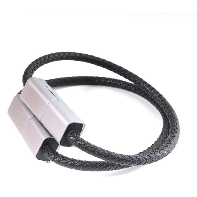 20cm For Android Портативный креативный браслет мобильный кабель передачи данных телефона резиновый браслет подходит для мужчин и женщин в стиле панк Usb кабель для зарядки кожаный браслет ювелирные изделия - Окраска металла: 20cm For Android