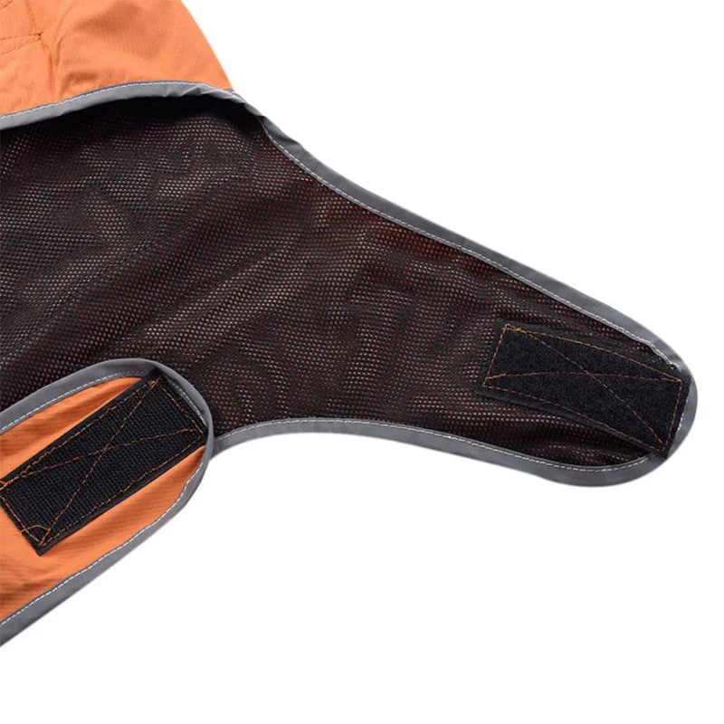 Дождевик с нейлоновой застежкой для питомцев, светоотражающий оранжевый водонепроницаемый жилет, куртка, дождевик для собак, дождевик с высокой видимостью для прогулок и бега