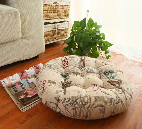c3.3 Round Cushion Office Chair Pad Sofa Thick Cotton Linen Cushions Tatami Circular Decoration Seat Pads Home Garden Floor Cushion - Цвет: c3.3