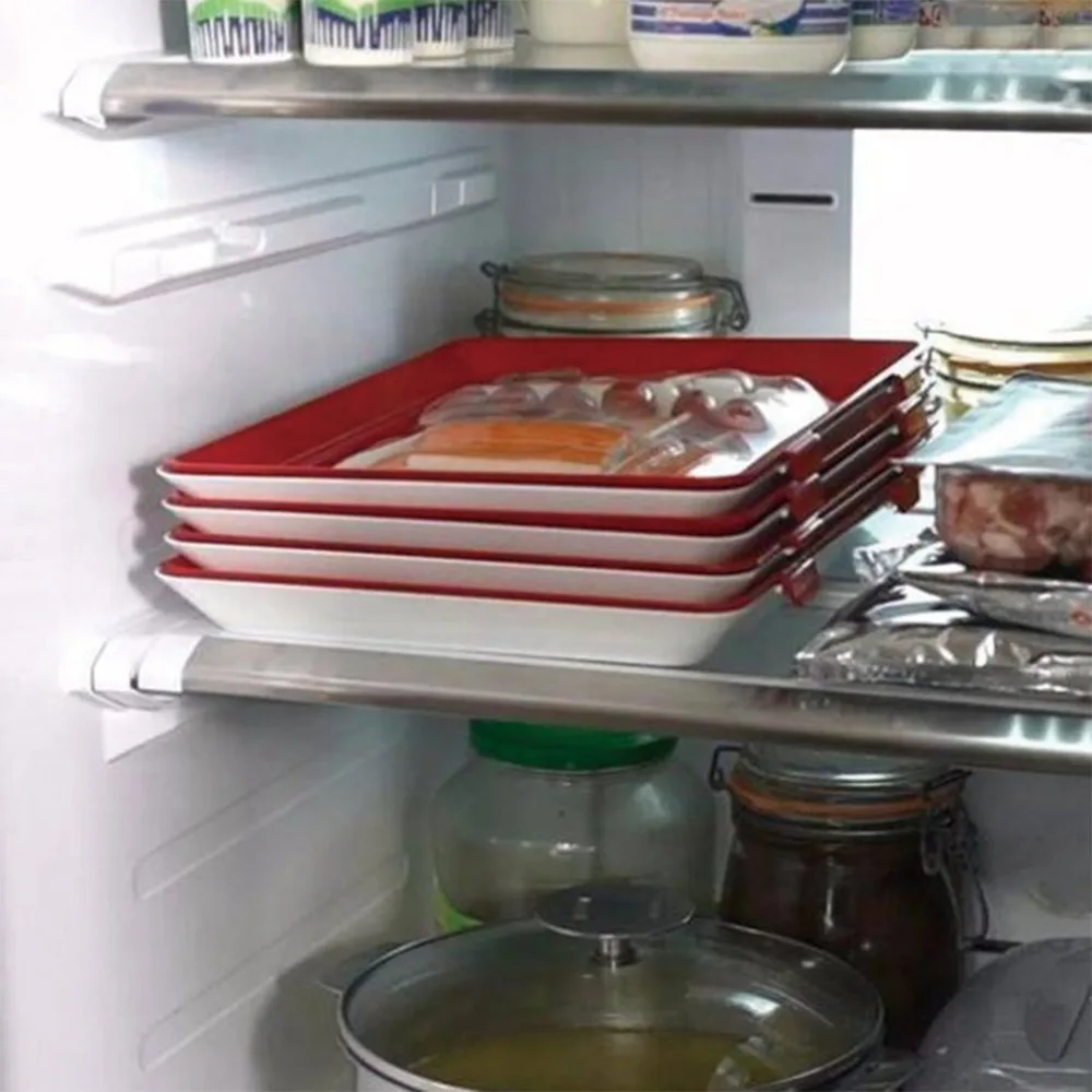 Творческая пища для хранения Контейнер-холодильник свежий лоток Кухня предметы чехол для микроволновой печи