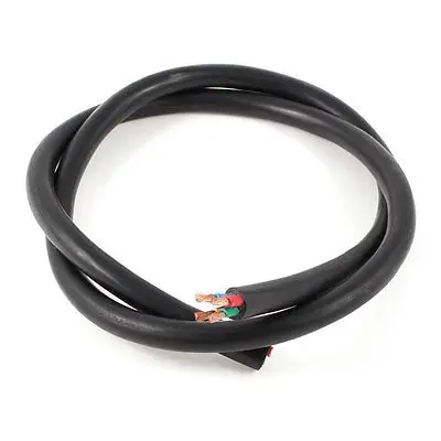 

10/4 AWG Wire Copper Cores PVC Coated Sleeve RVV Cable Cord 1.2 Meter 3.9FT