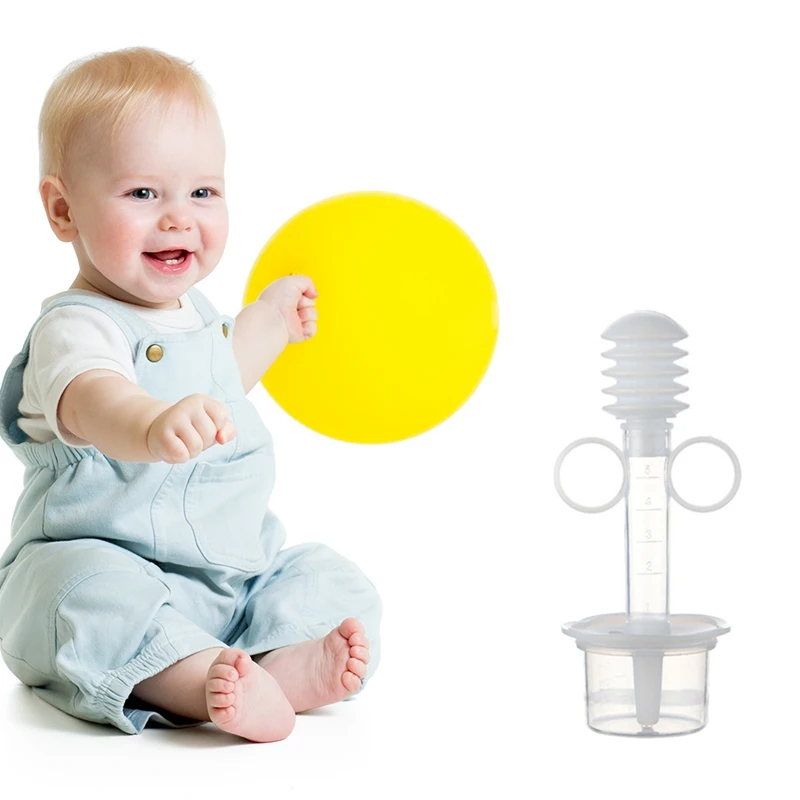 

1Pc Baby Medicine Feeder Needle Style Infant Dosing Device Feeding Squeezing Spoon Tableware Medicine Extrusion Tools